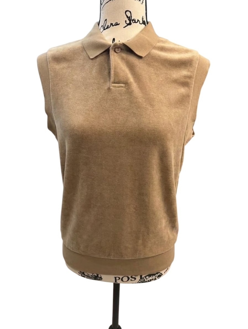 Authentic Fear of God Essentials Velour Sleeveless Polo Vest